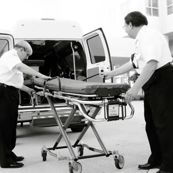 Image representing planned stretcher transfers between a medical facility and a residence