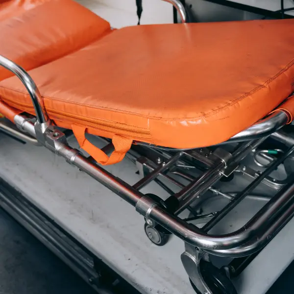 Stretcher transport image accompanying Manassas hospital and care-facility transfers